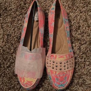 Watercolor loafers, size 9 women's
