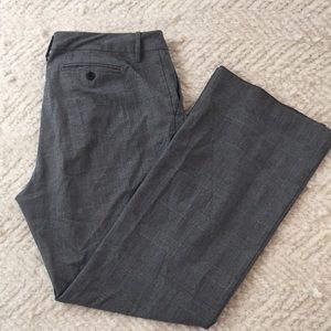 Gray plaid slacks