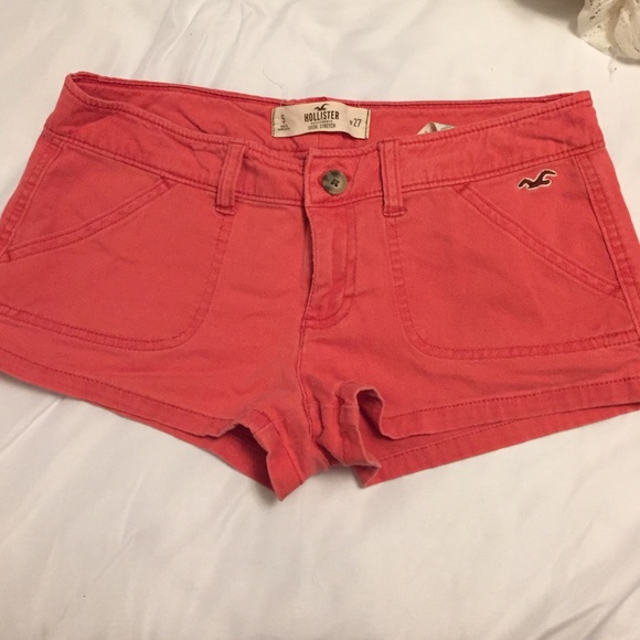 Coral hollister shorts