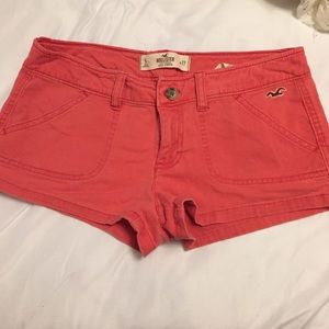 Coral hollister shorts