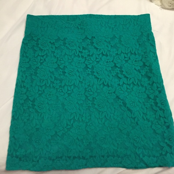 Teal Nollie bodycon skirt