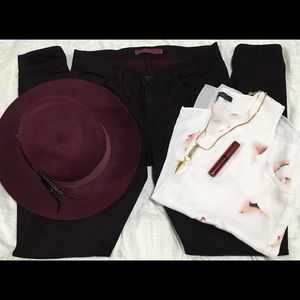 ❌SOLD❌J Brand burgundy skinny jeans