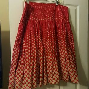 Pretty red and tan skirt