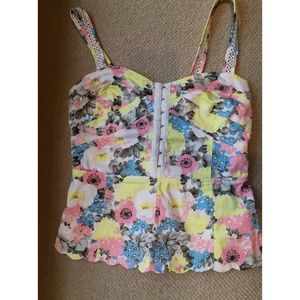 Free People Floral Bustier