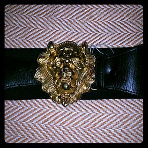 Bebe Lion's Head Belt Size Small