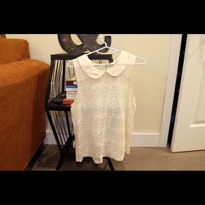 Lace collared top