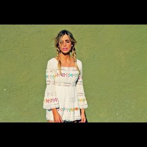 Anna Sui embroidered bohemian top