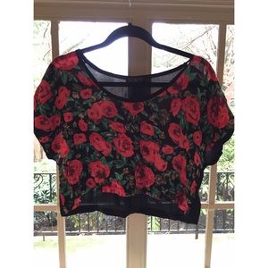 LF Rose Crop Top
