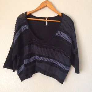 Free People Cropped Scoop Neck Sweater