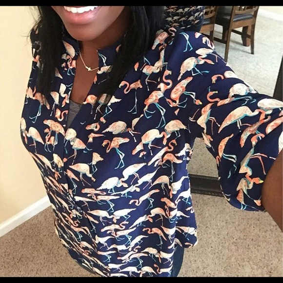 New With Tags Flamingo Blouse Medium