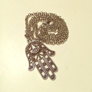 Trendy Hamsa Hand Necklace