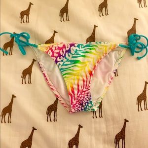 Roxy rainbow zebra bikini bottom