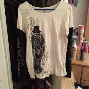 Long sleeve skeleton shirt