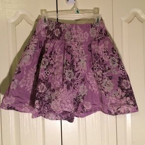 Purple Floral Skirt