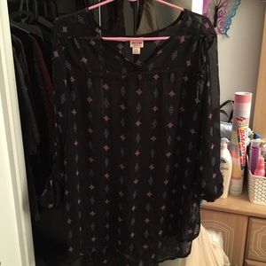 Cute sheer black shirt