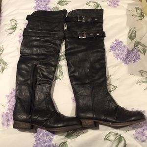 Black Over The knee Cathy Jean Boots