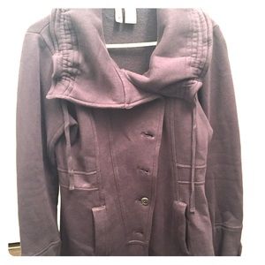 Stella Starr Purple/Grey Sweatshirt Coat