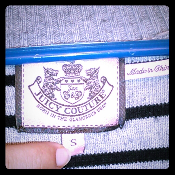 Juicy couture gray black cardigan