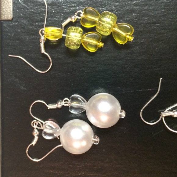 Handmade earrings by 10 yr old. $6 for two pairs - Picture 3 of 4