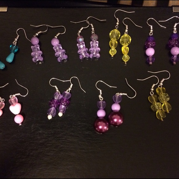 Handmade earrings by 10 yr old. $6 for two pairs - Picture 4 of 4