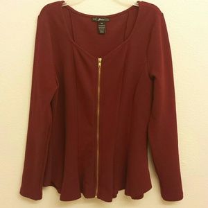 Zip-up long sleeve shirt