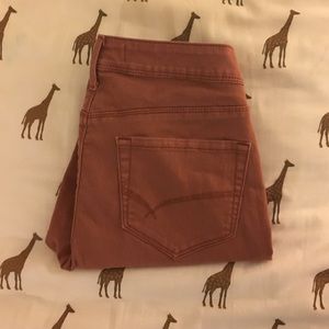 Brick red/ brown Bullhead jeggings/jeans