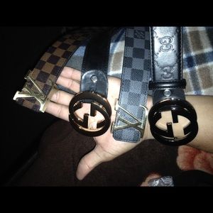 Luois vuitton and gucci belt originals.! 200 each