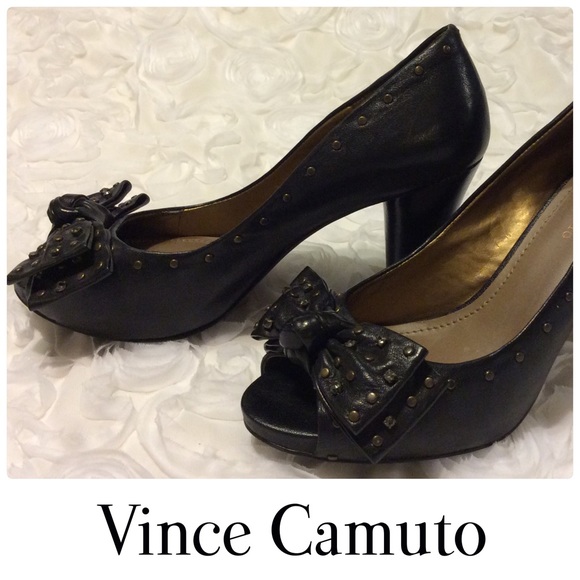 Vince Camuto "Malta" Black Peep Toe Pump