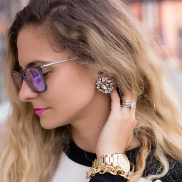 SALE J.Crew Crystals Studs Earrings - Picture 2 of 4