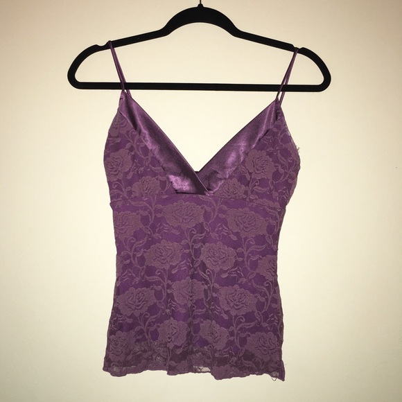 ⚜Sexy Purple Lace V-line Tank⚜