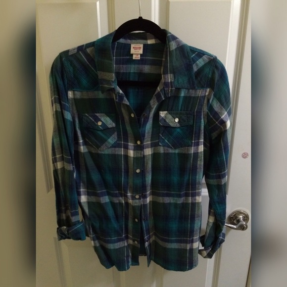 Blue and green flannel