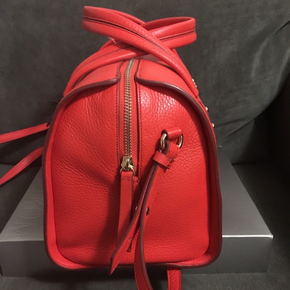 🎉2/21/16 HP Cole Haan Emma Satchel Fiery Red Bag - Picture 3 of 4