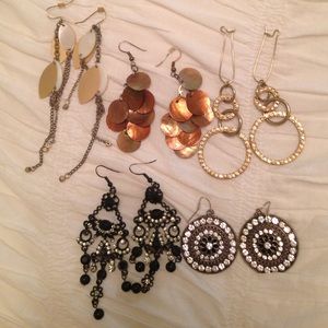 5 sets of earrings