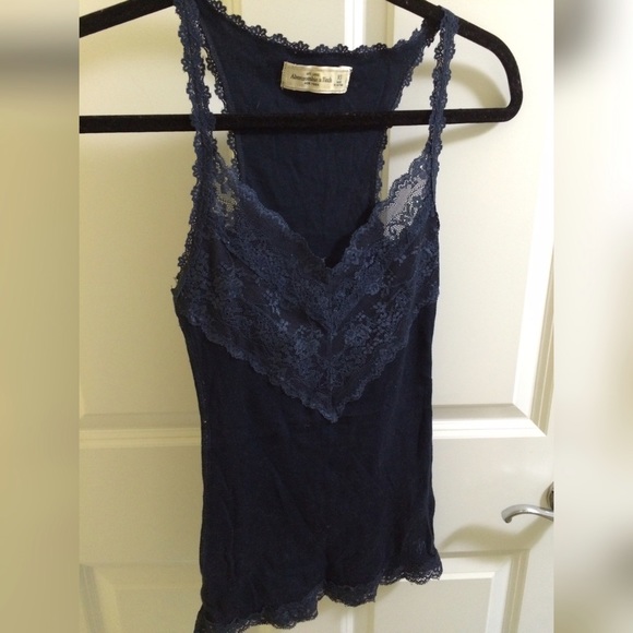 Abercrombie navy blue lace tank