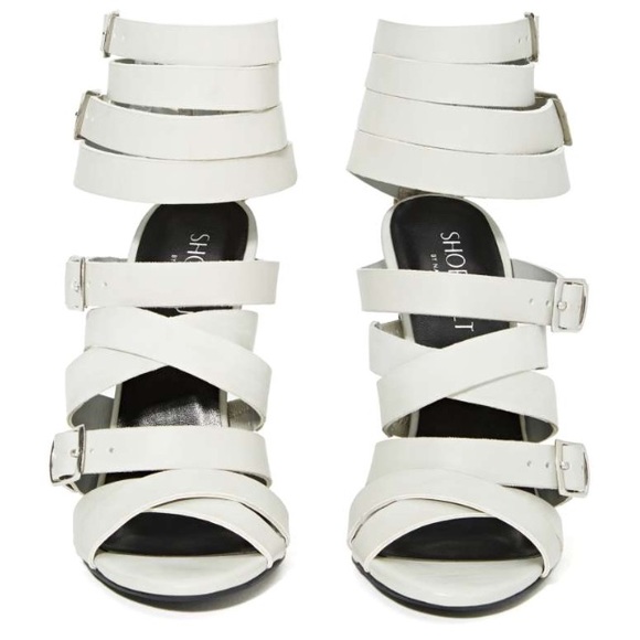 White strappy heels - Picture 2 of 4