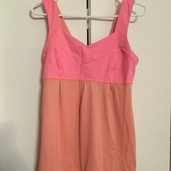 Lululemon tame me tank (coral) & Lululemon shorts