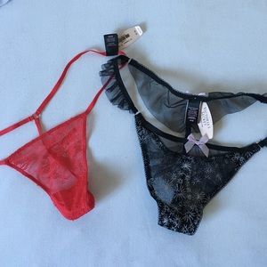 Two cute, and unique thongs from VS 💕