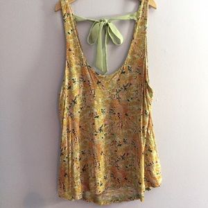 Urban Outfitters Green speckled bow tie tank top