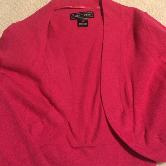 •SOLD• Pink Cropped Shawl/Cover Up •SOLD• - Picture 3 of 4