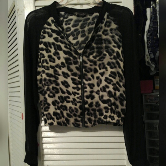 Chifon leopard print jacket