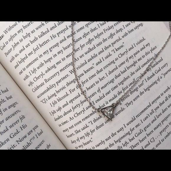 BOGO! Delicate Triangle Rhinestone Necklace