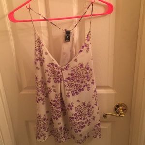 Windsor floral razor-back tank