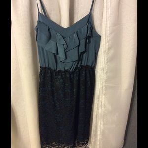 Navy and lace night out dress