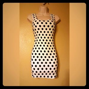 polka dotted dress
