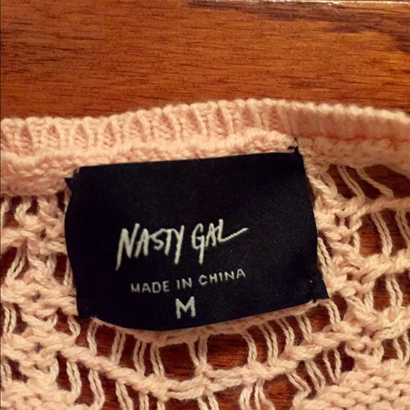 Nasty Gal light pink cropped sweater, size M Med - Picture 2 of 4