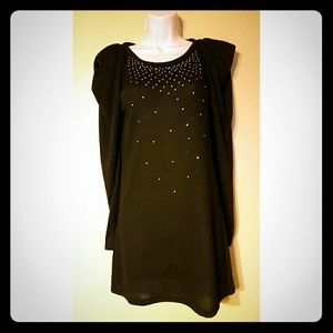 long sleeve black dress