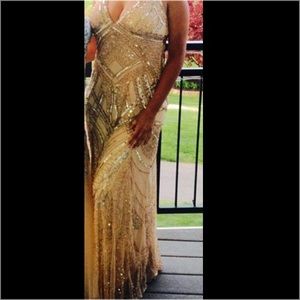 Sequined formal gown