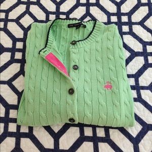 Brooks Brothers Spring Green Cardigan Small