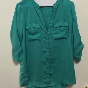 Teal blouse