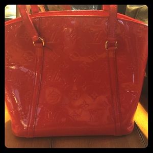 Red Patient Louis Vuitton Tote